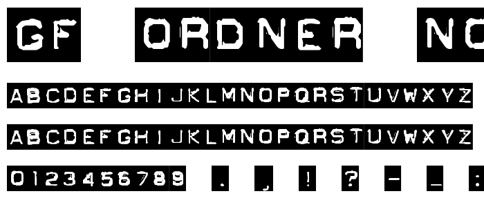 GF Ordner Normal font